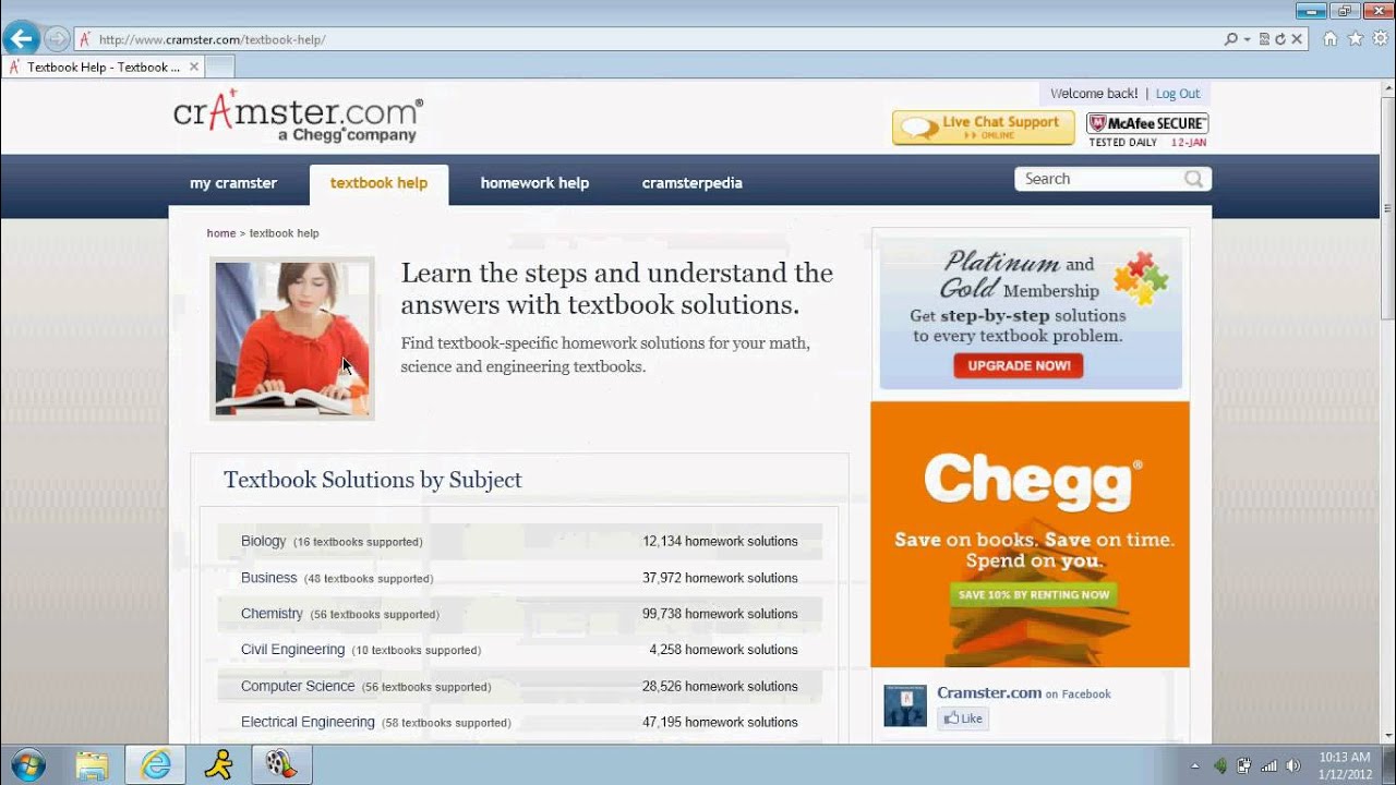 Cramster homework help you