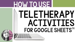 Full How To Use Teletherapy Activities for Fall Google Sheets Guide