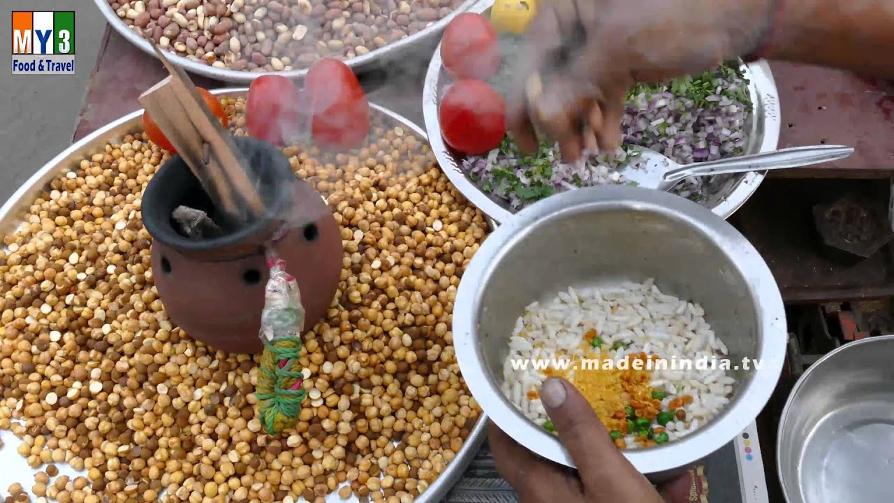 2021 ROAD SIDE STREET FOODS IN INDIA | Sukha Bhel | MAKING OF BHEL
