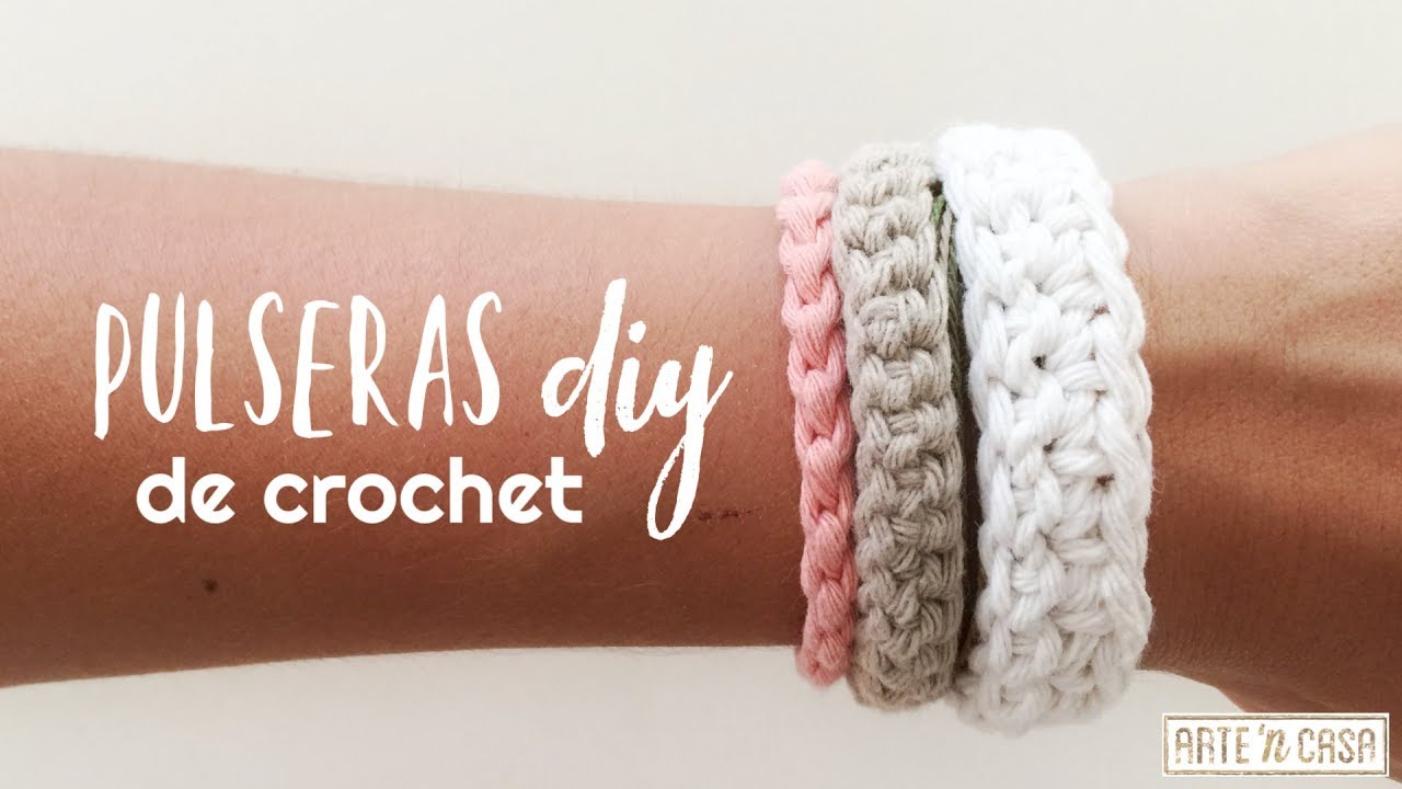 Pulseras de la amistad fáciles de hacer de crochet paso a paso