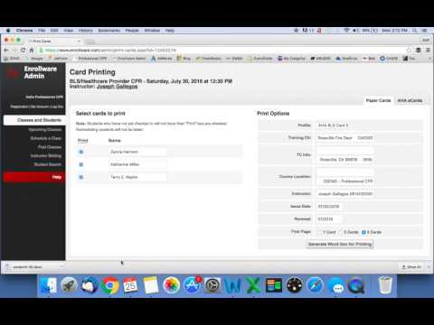 Enrollware Printing AHA Cards YouTube