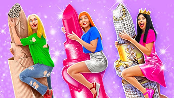 🎒FANCY STUDENT vs SIMPLE STUDENT SCHOOL HACKS 🤓✨Funny Tricks & Creative Ideas by 123 GO! CHALLENGE