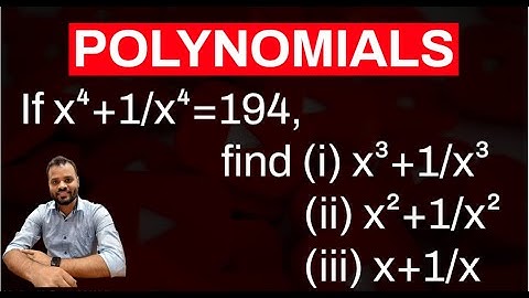 If x⁴+1/x⁴=194, find x³+1/x³ and x²+1/x² and x+1/x  I POLYNOMIALS I IMPORTANT QUESTION I RD SHARMA