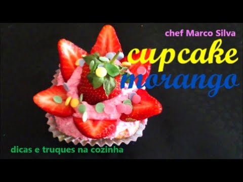 DECORAÇÃO DE CUPCAKE MORANGO E CHANTILY (CANAL CHANTILLY COM CHOCOLATE)