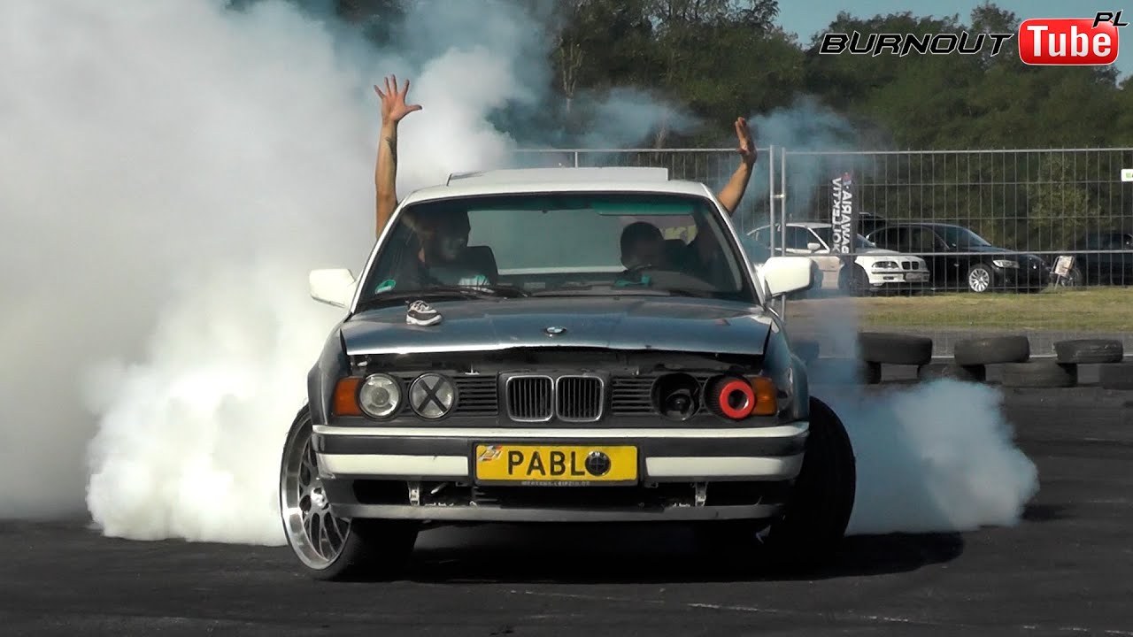 Palenie gumy E34 525 "PABLO" - XXVI Ogólnopolski Zlot BMW Toruń 2024 ...