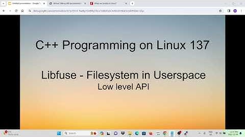 C++ Programming on Linux - Libfuse Low level API