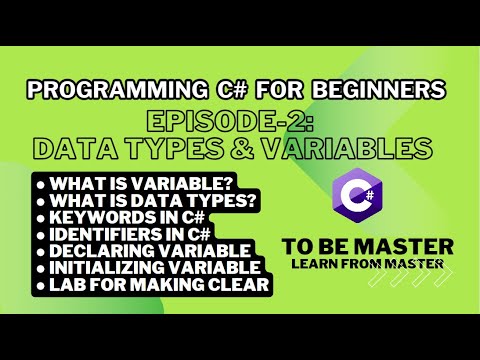 Programming C# for Beginners Episode-2: Data Types & Variables - YouTube