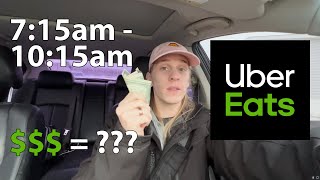 Quick 3 Hr Morning Shift (Uber Eats) How Much Do We Make