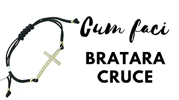 Cum faci bratara din argint cruce cu snur negru cerat