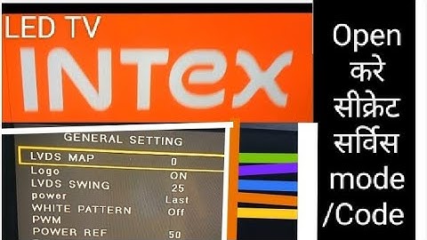 How to open INTEX LED TV service mode/Service Mode
