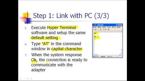 Bluetooth RS 232 operation procedures.