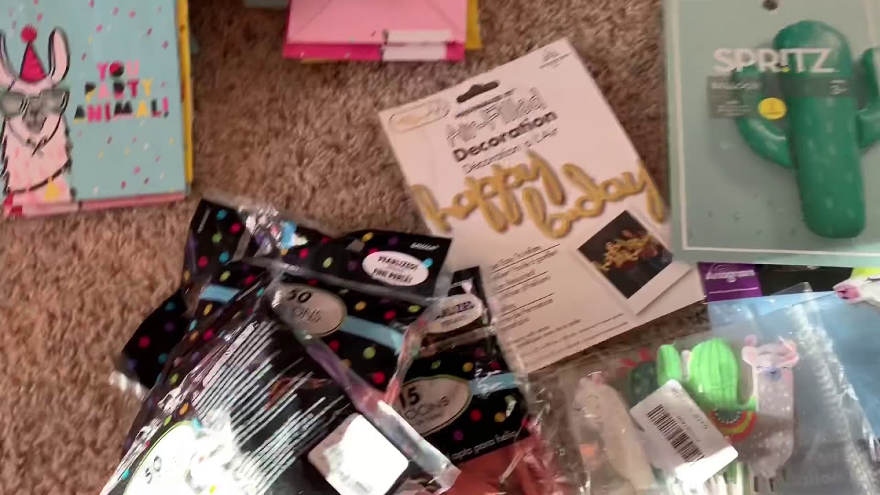 Llama & cactus party supplies haul