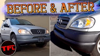 We Completely TRANSFORM The Look Of Our Cheap Mercedes For Just $80!