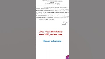 OPSC OCS / Odisha Civil Services exam / OAS exam / OCS prelims exam date / OCS prelim 2023 exam date