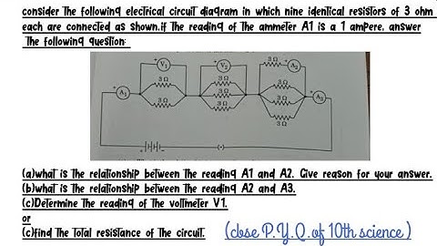 consider the following electrical circuit diagram in which nine ||#physics13 ||#youtubevideos