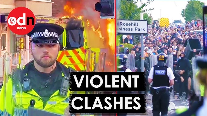 Violent Clashes ERUPT in Southport Following Stabbing Attack - YouTube