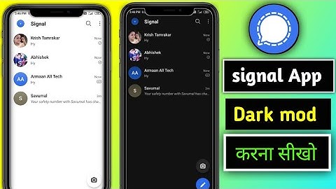 How to Signal App Dark mode option oN|| signal App me Dark mode option oN kaise karen in Hindi 2021