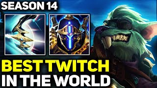 RANK 1 BEST TWITCH IN SEASON 14 - AMAZING GAMEPLAY! | League of Legends