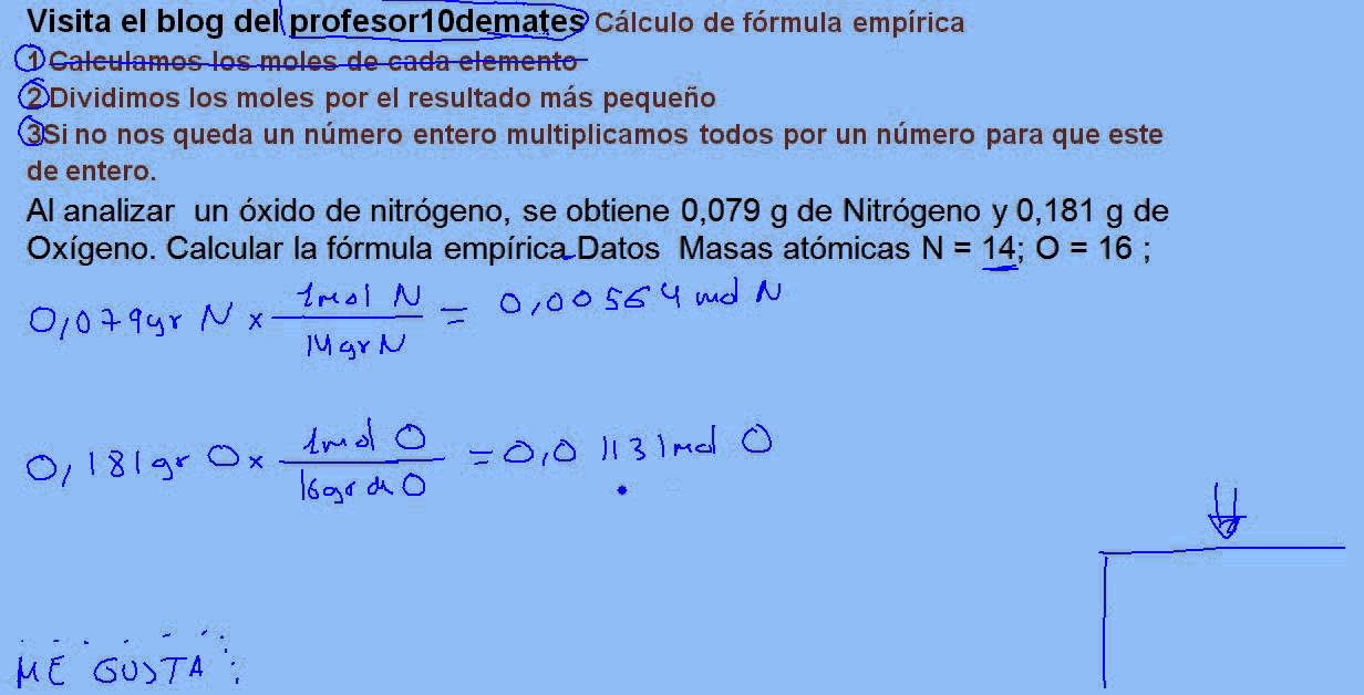 fórmula empírica 01 y molecular YouTube fórmula empírica 01 y molecular YouTube
