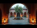 Moroccan Riad Courtyard — Evening Zen Ambience