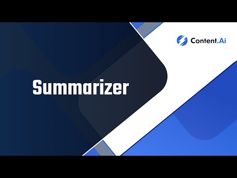 GoZen Content AI Summarizer  - Tutorial