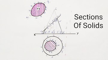 Sections Of Solids: Cone with 45°Cutting Plane