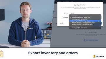 Export your data in Bricqer