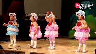 The little girl is crying with dancing,but she is the only one who remenber how to dance