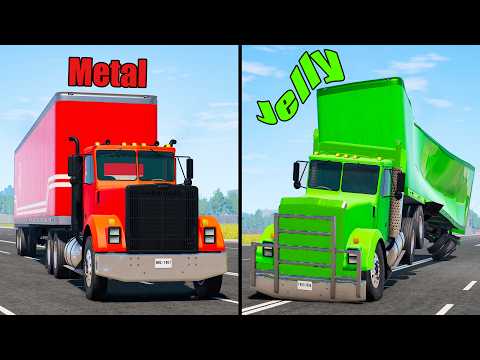 Jelly Car vs Metal Car #9 - Beamng drive