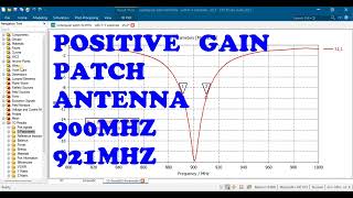 Details 900MHz patch antenna with positive gain value in cst Update