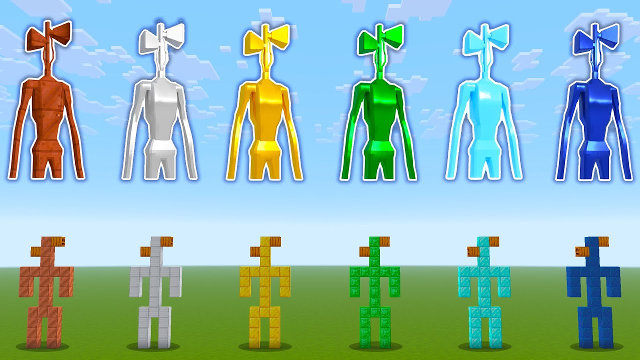 💥 NEVER SPAWN THIS! Siren Head Evolution (COPPER, GOLD, DIAMOND) in Minecraft PE - MOD/ADDON