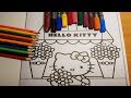 Coloring cute HELLO KITTY لون معنا القطة كيتي