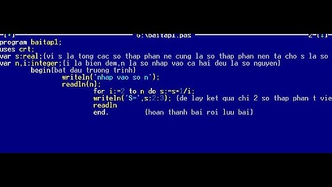Cách làm bài pascal hsg dạng S=1/2+1/3+...1/n với n nhập vào từ bàn phím