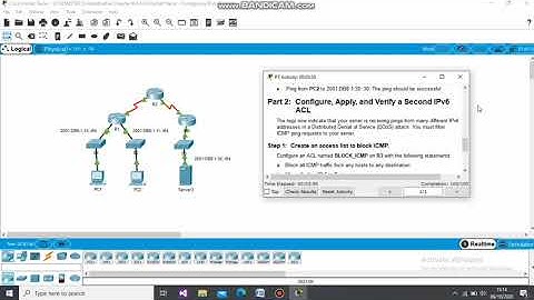 4.3.2.6 Packet Tracer -  Configuring IPv6 ACLs