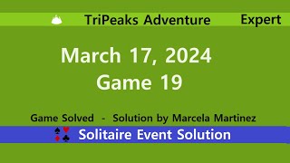 TriPeaks Adventure Game #19 | March 17, 2024 Event | Expert screenshot 4