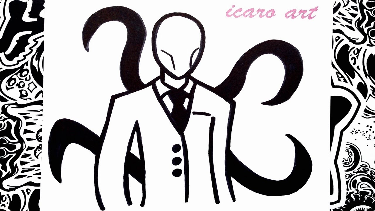 Como dibujar a slenderman | how to draw slenderman | como desenhar slender  man - thptnganamst.edu.vn