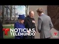 Este niño no quiso entregarle las flores a la Reina Isabel II | Noticias | Noticias Telemundo