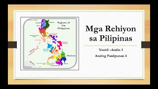 Araling Panlipunan 4 | Unang Markahan - Modyul 3 | Mga Rehiyon sa Pilipinas