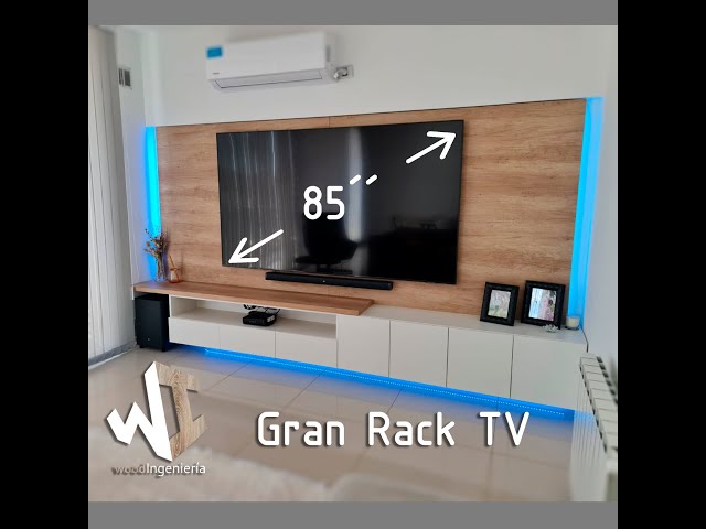 Gran Rack para TV de 85 Pulgadas - WOOD INGENIERIA 