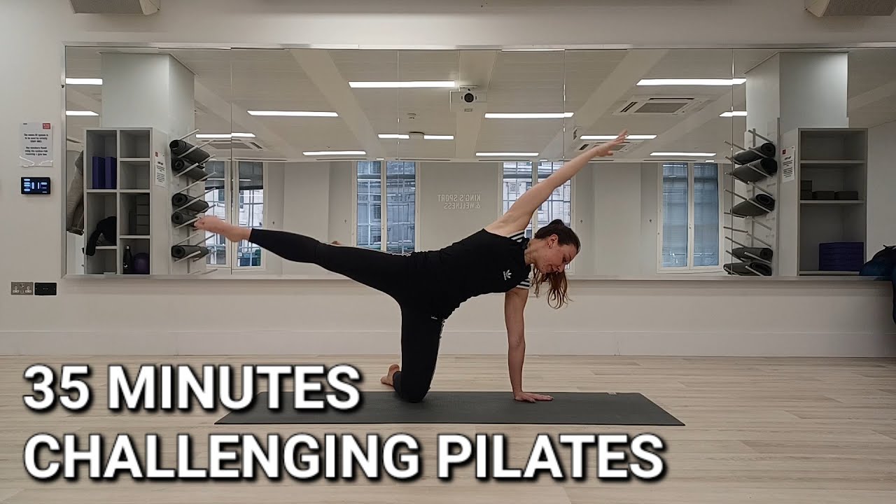 35 Minutes Challenging Pilates Class (No props needed, Full body, Intermediate level)