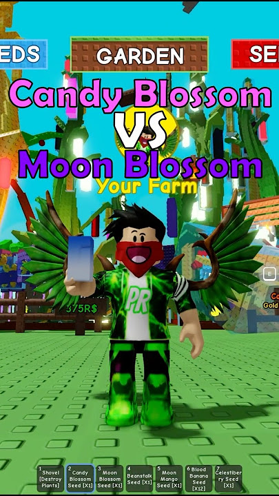 Candy Blossom VS Moon Blossom! Which seed Is better? #growagarden #roblox