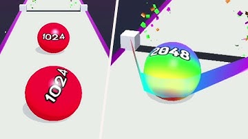 Best Funny Ballrun 2048 All Levels Gameplay Walkthrough Level 4 Android , iOS  👍  NOOB vs PRO vs HA