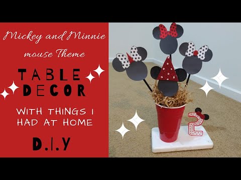 Diy Mickey Mouse Centerpiece Youtube