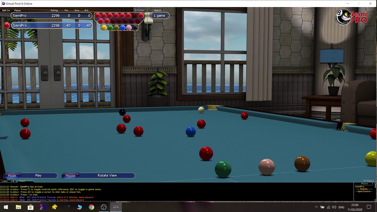 Snooker 113 Break - VP4 player view