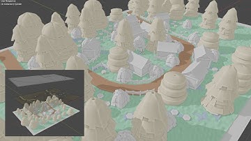 #2 location prototype | village game for Unity and Blender, Gamedev