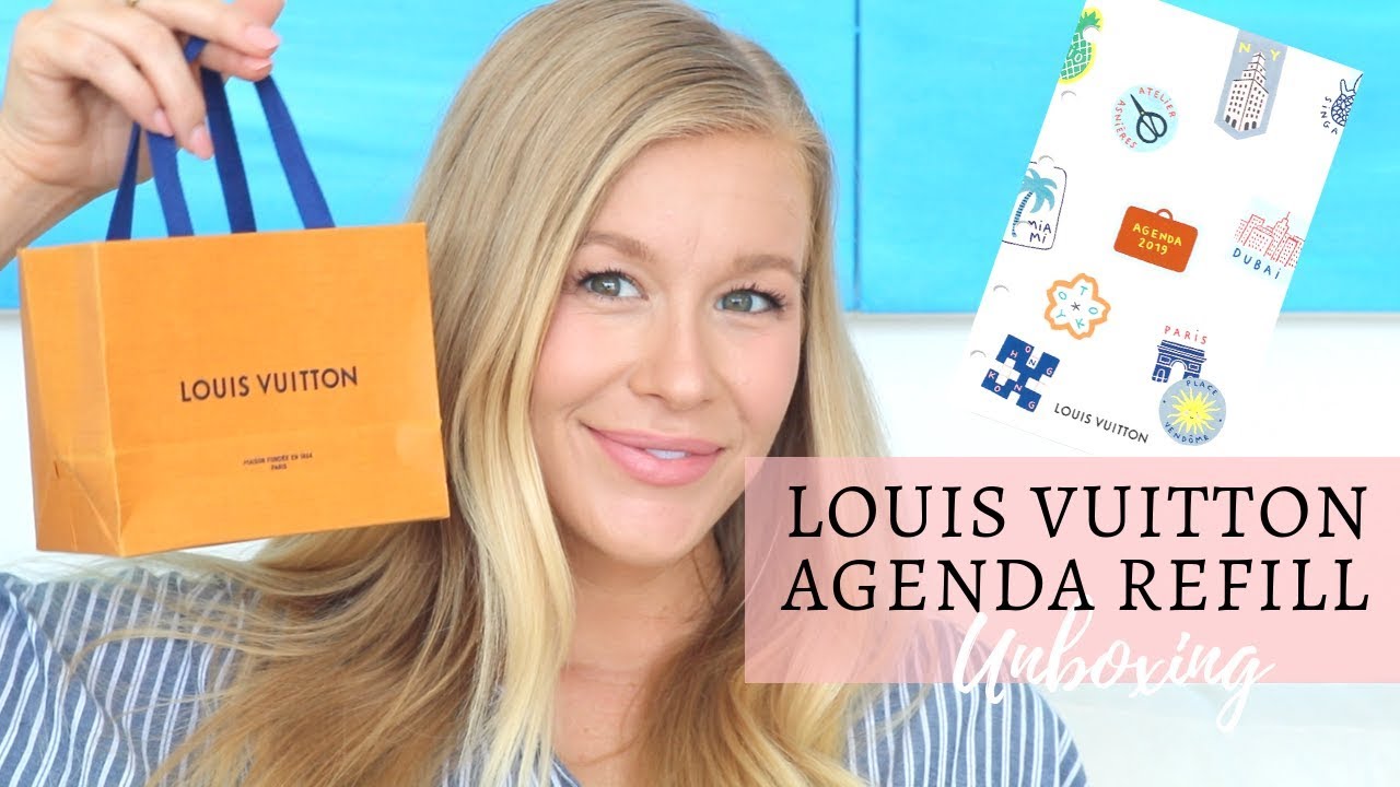 LOUIS VUITTON UNBOXING | AGENDA 2019 REFILL FLIP THRU & REVIEW - YouTube