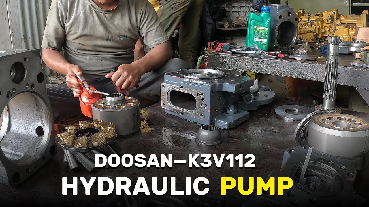 DOOSAN DX225 Hydraulic Pump Assembly & All parts Repair (part=2)