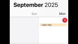 It’s the first day is September