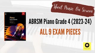 NEW ABRSM Piano Grade 4 (2023-24) ALL 9 Exam Pieces Tutorial｜WITH SHEET MUSIC