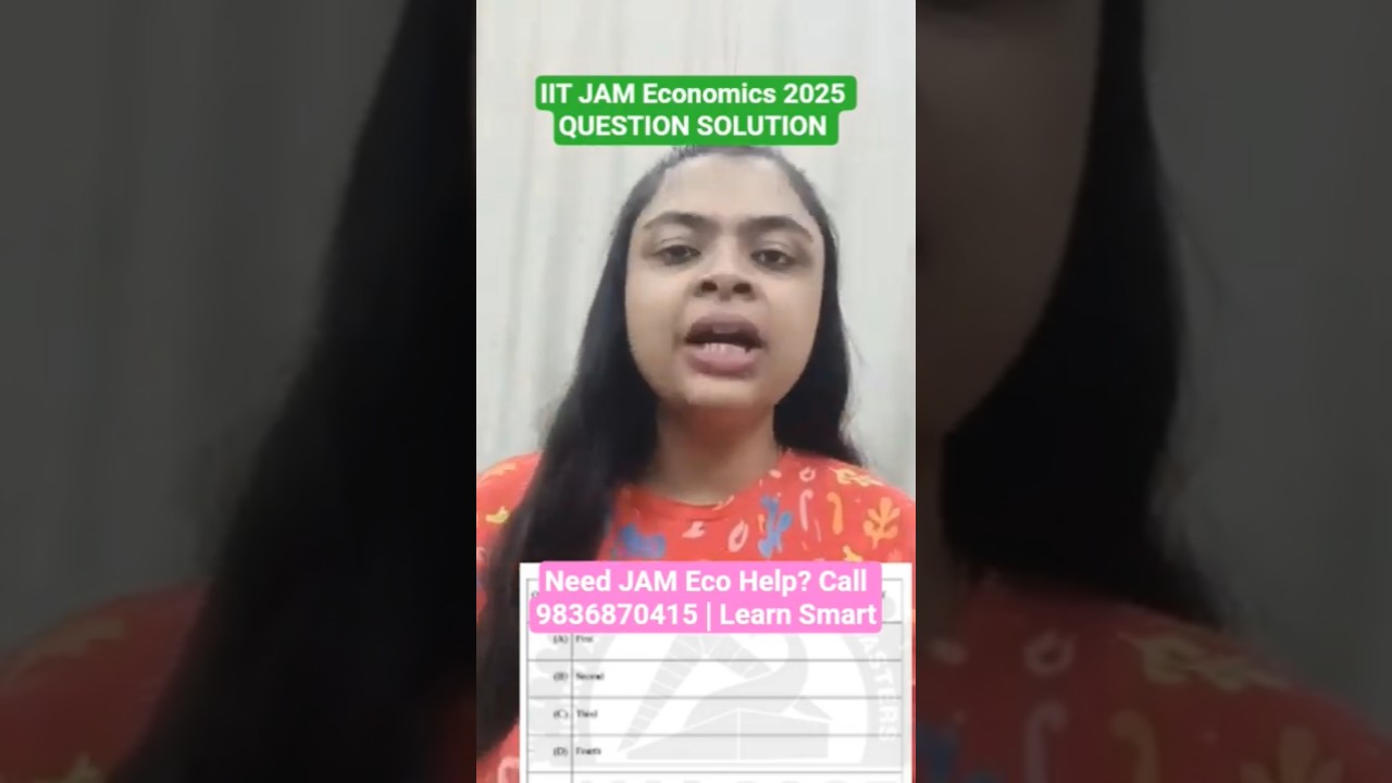Решение вопросов по экономике на экзамене IIT JAM 2025 | Полный анализ экзамена 